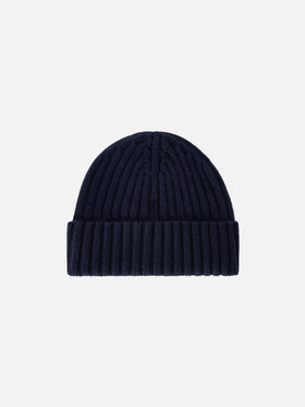 Bonnet Wengen Navy blue avec broderie St. Barth 