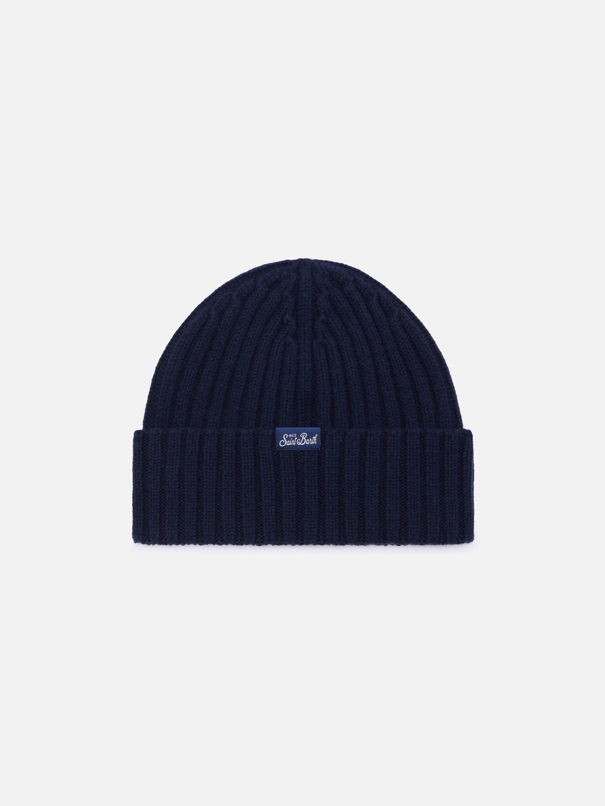 Bonnet Wengen marine blue avec broderie Courmayeur | Special edition 