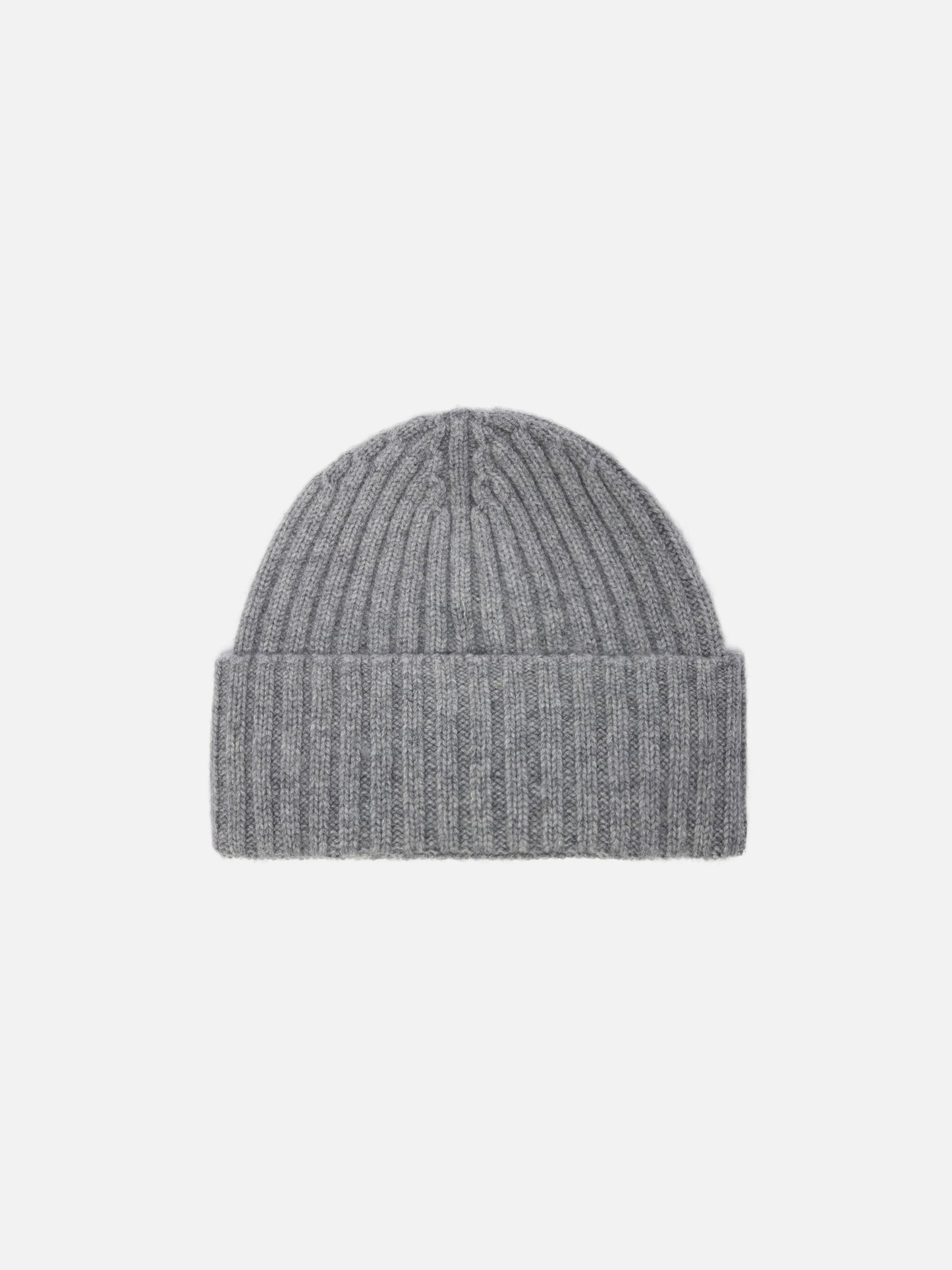 Bonnet Wengen en mélange de cachemire gris avec broderie St. Barth 
