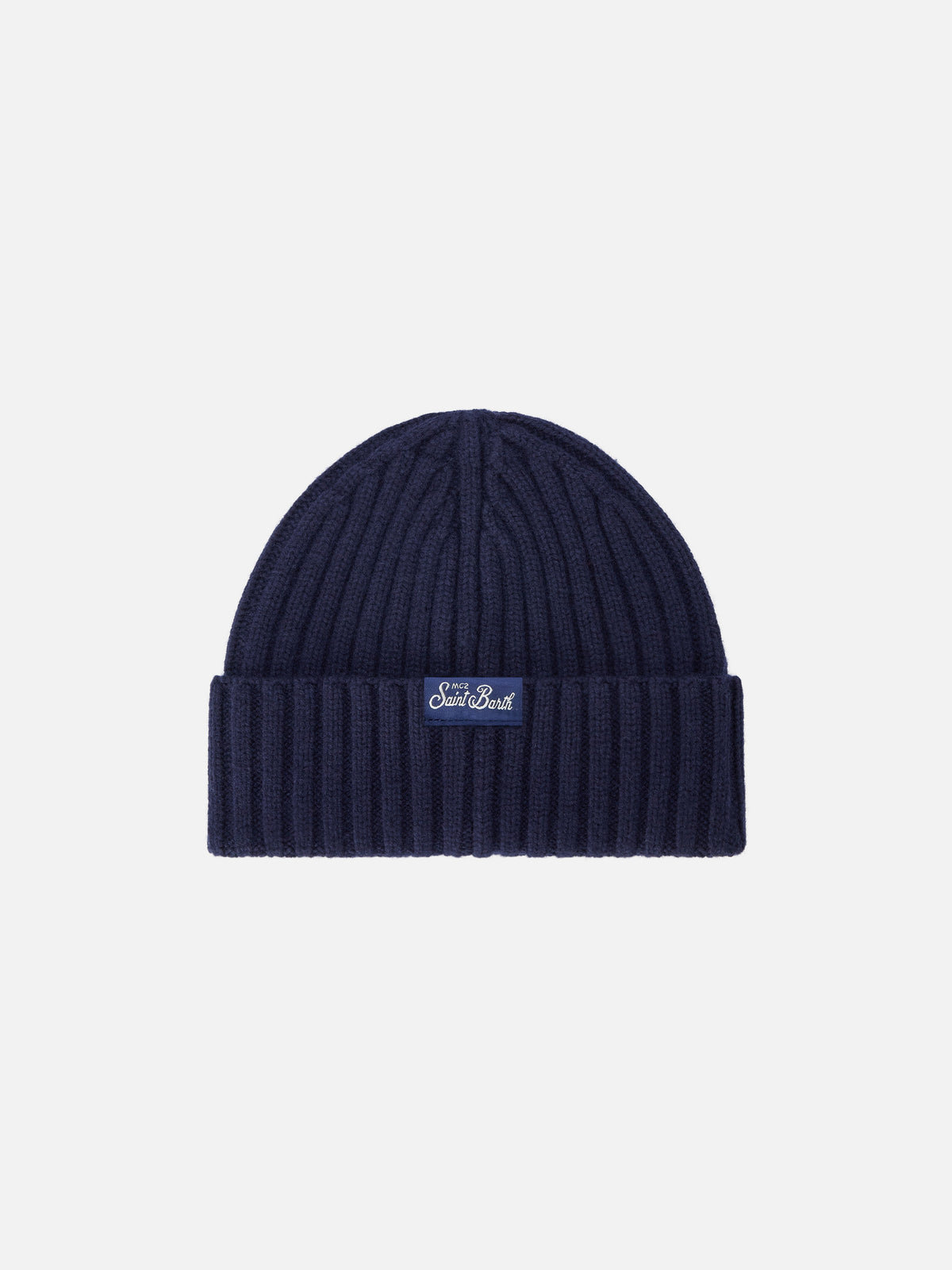 Navy blue Wengen beanie with Après Ski Instructor embroidery