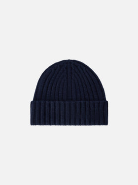 Gorro Wengen Navy blue con bordado St. Barth 