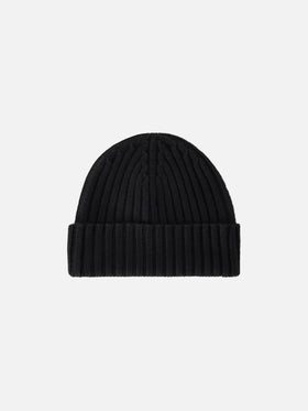 Black Wengen beanie with St. Barth embroidery