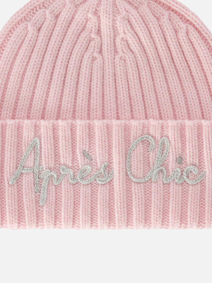 Berretto Wengen rosa con ricamo Après Chic