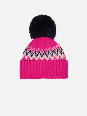 Wengen Nordische Mütze mit Pompon
