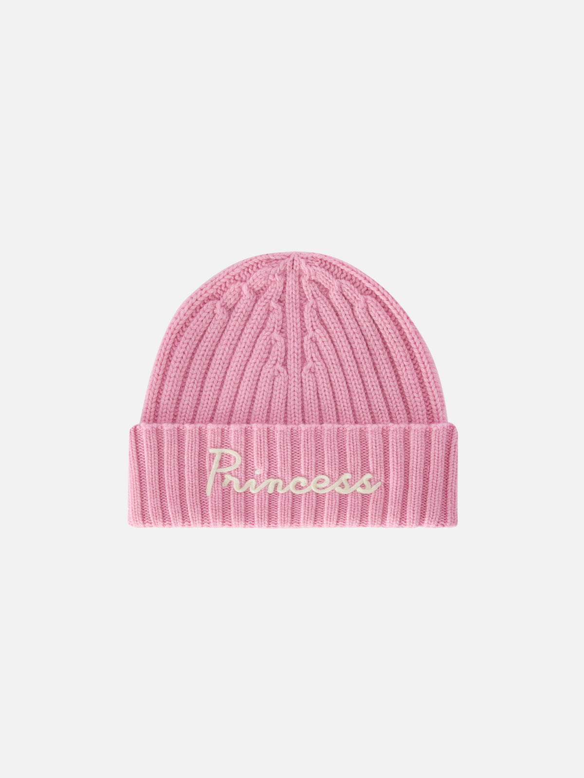 Bonnet Wengen rose avec broderie Princess 