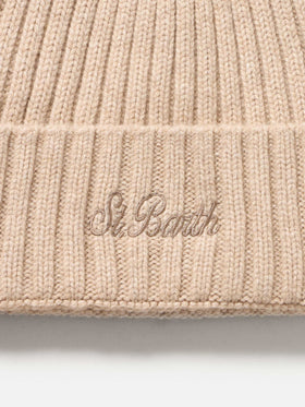 Man beige pure cashmere hat Wengen - MC2 Saint Barth