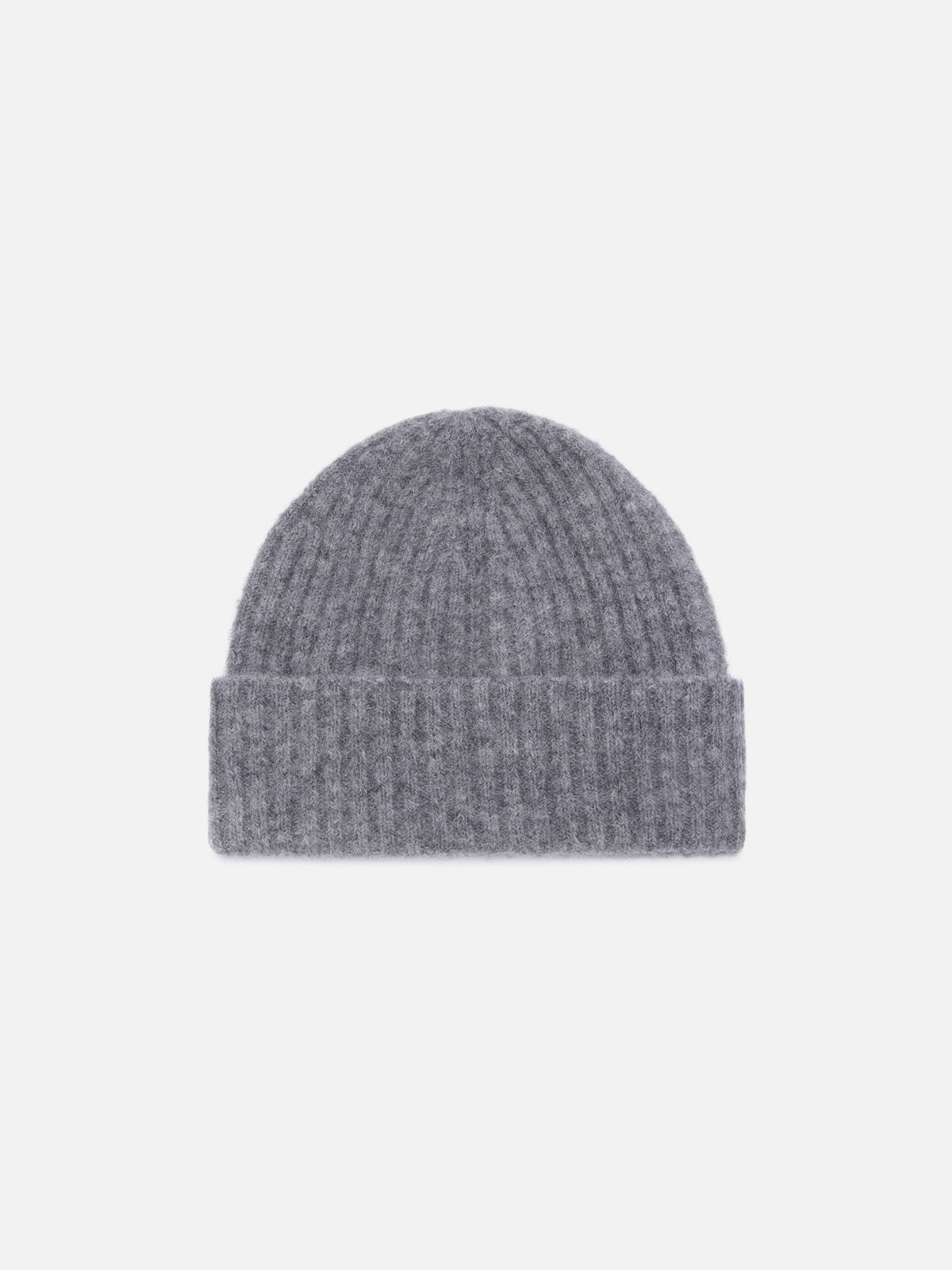 Berretto Wengen grigio in misto alpaca con ricamo logo
