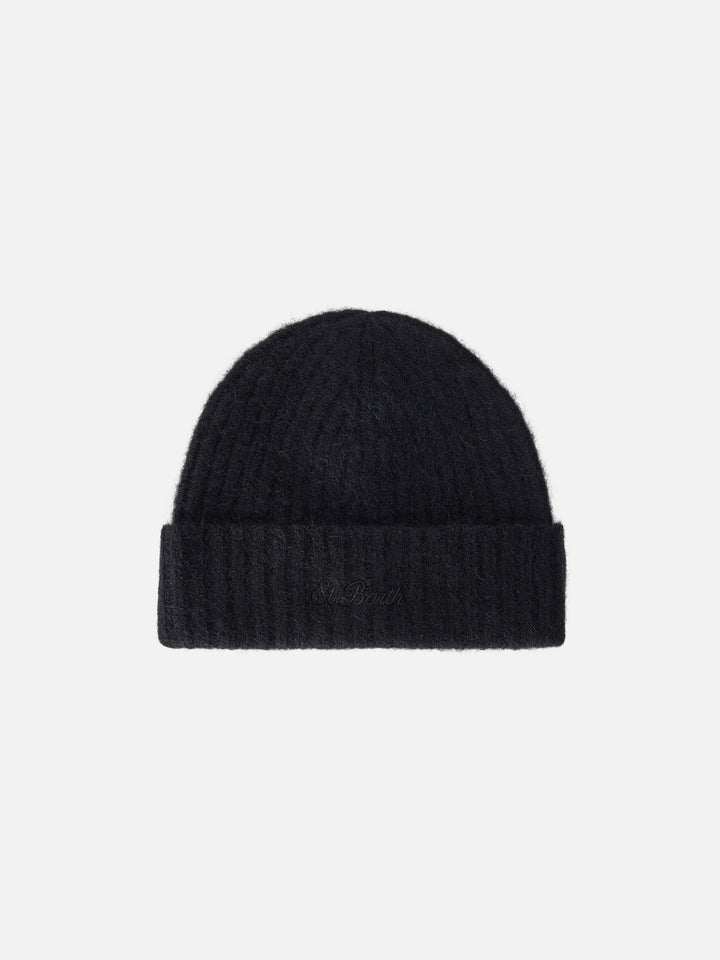 Black Wengen alpaca blend beanie
