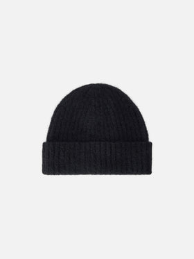 Bonnet Wengen noir en mélange d’alpaga 