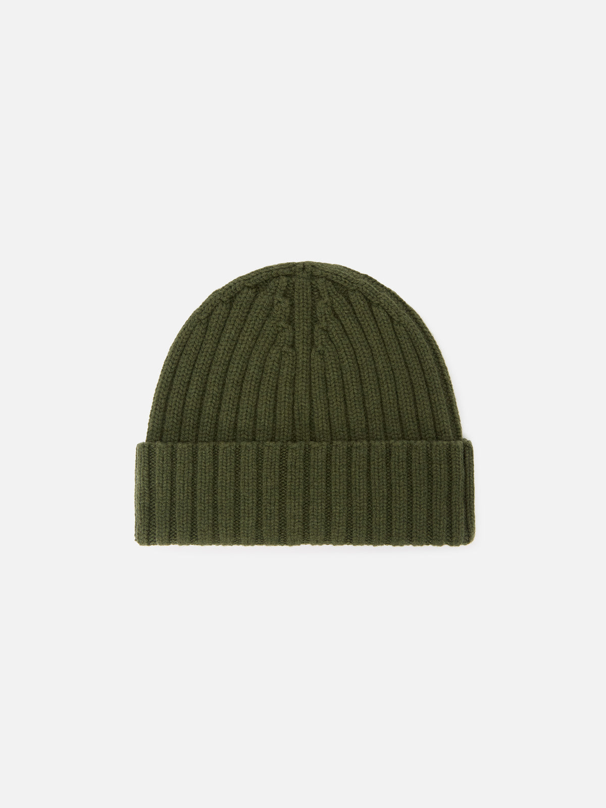 Gorro de lana Wengen verde militar con bordado del logo 
