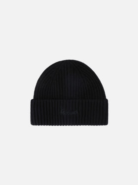 Berretto Wengen nero in cashmere