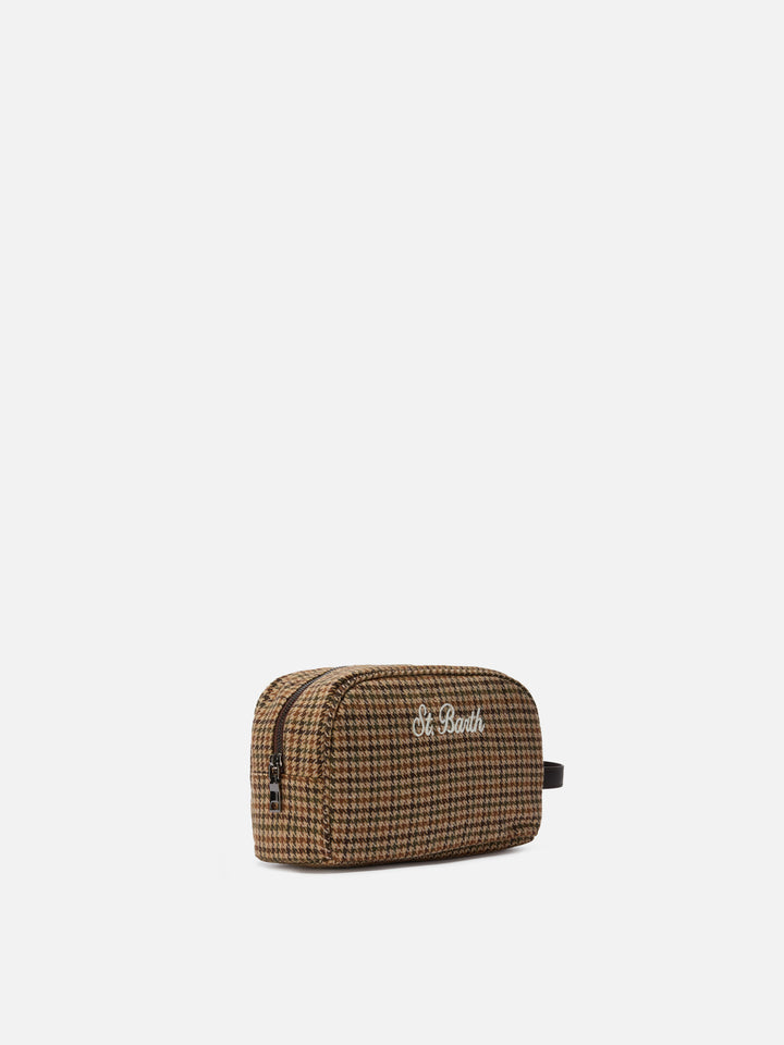 Westwood Schminkkoffer aus Wollmischung mit Hahnentrittmuster