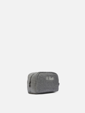 Westwood Vanity Case in gray wool blend felt