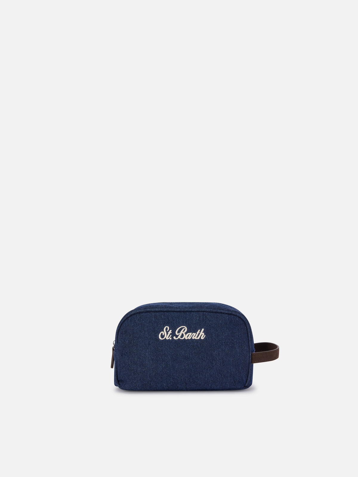 Blue Westwood Denim-Beauty-Case mit Logostickerei 