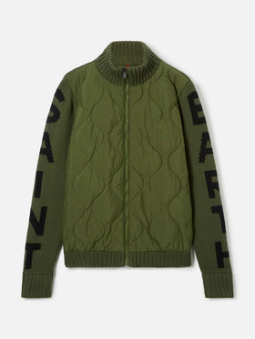 Herren wattierte Jacke in Militärgrün