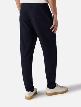 Pantalon en maille bleu marine Walton 