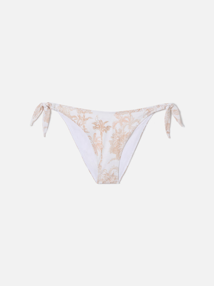 Slip mare Yali classico con stampa toile de jouy beige