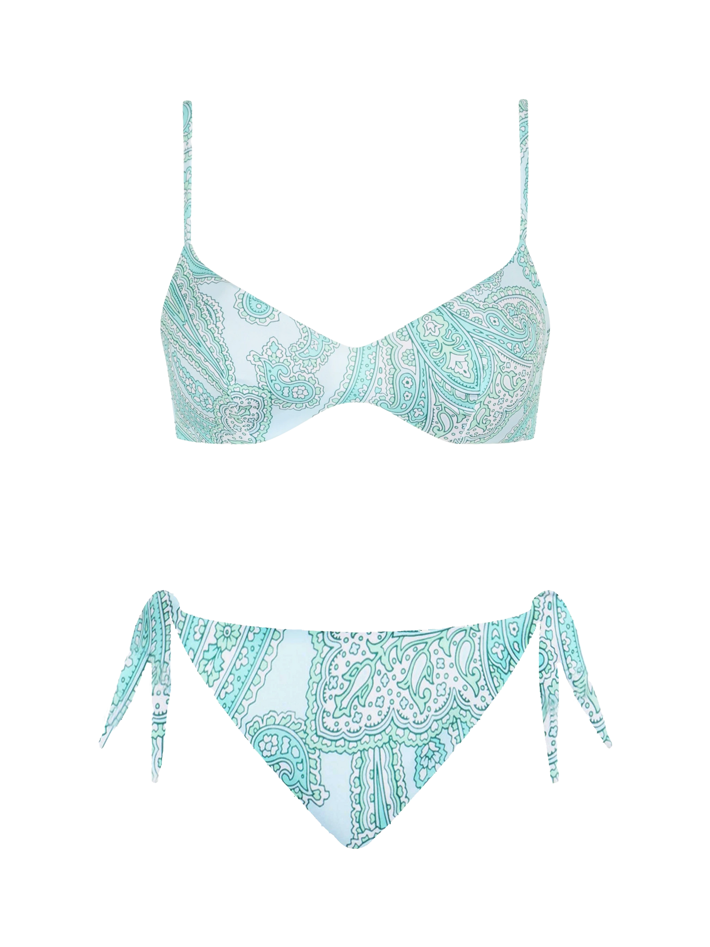 Woman paisley scoop bralette bikini May Yali - MC2 Saint Barth