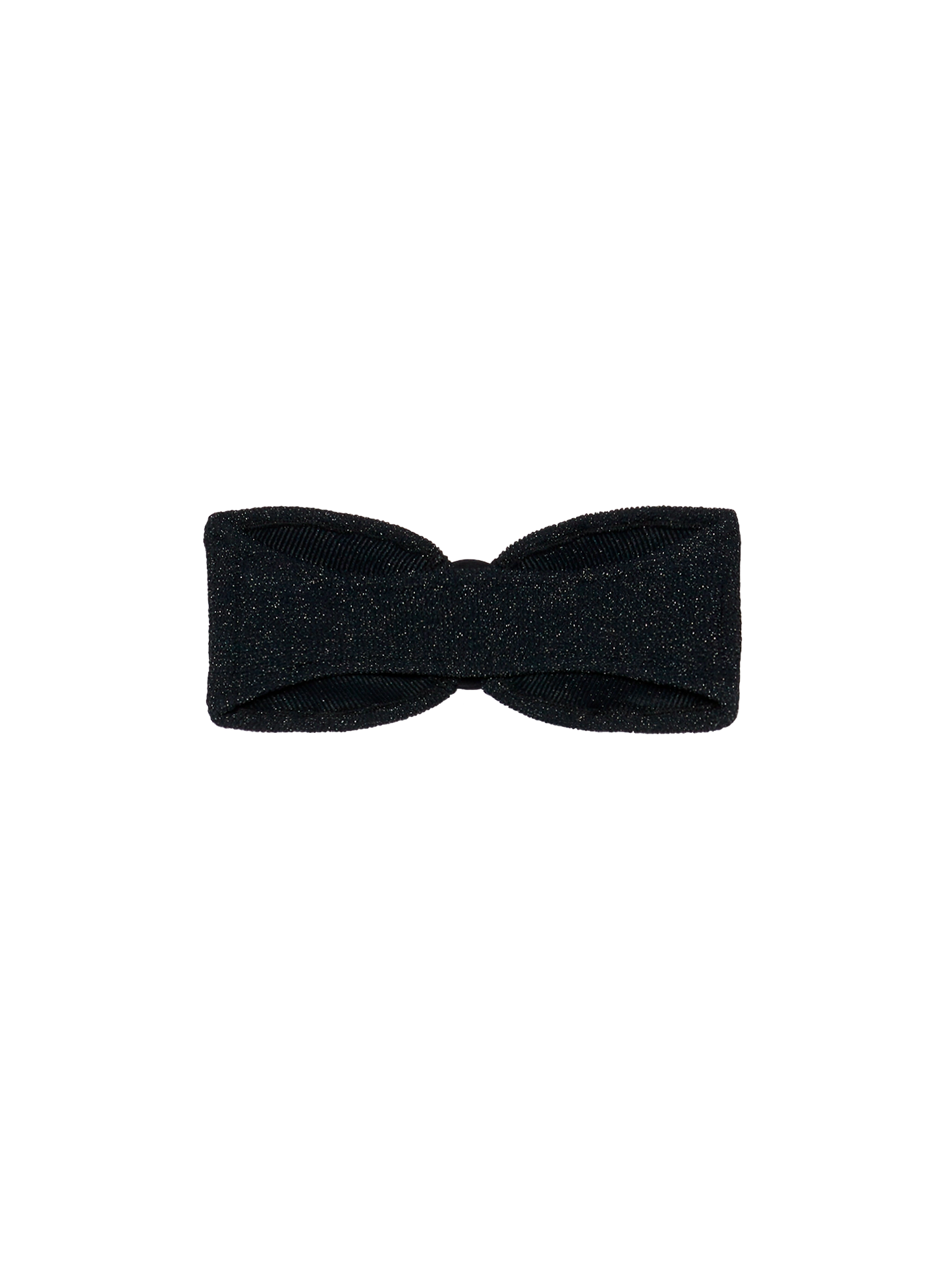 Top bandeau Yulia negro en lurex crinkle 