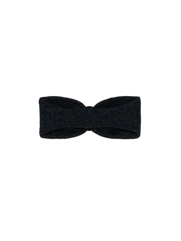 Haut bandeau Yulia noir en lurex crinkle 