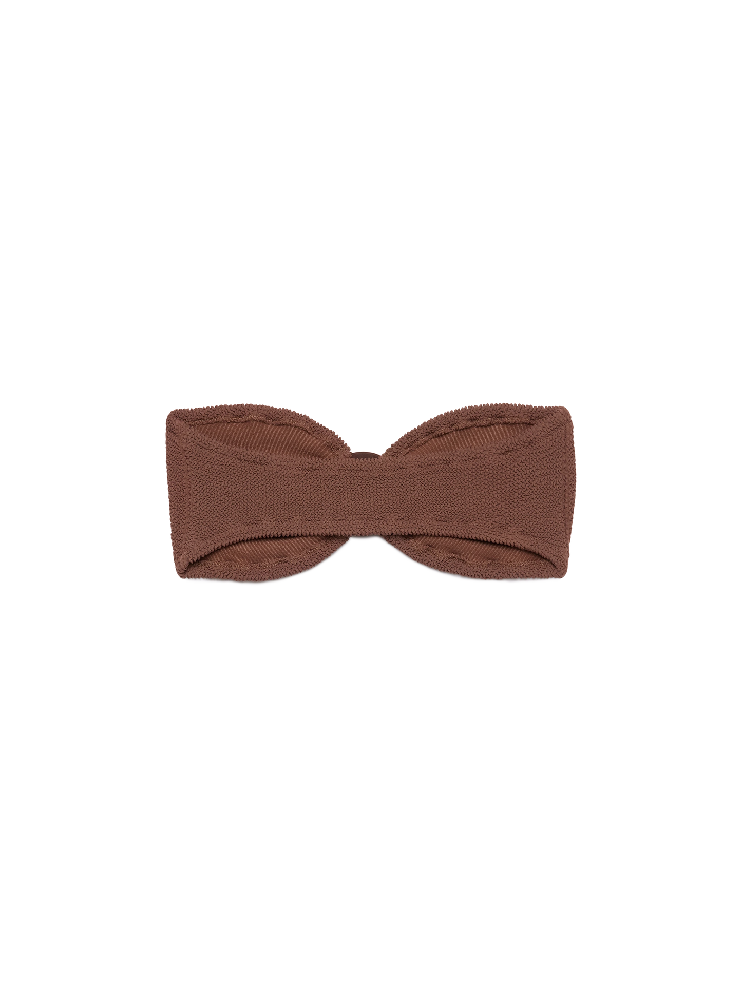 Yulia brown crinkle bandeau top - MC2 Saint Barth