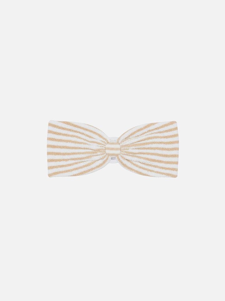 Yulia Crinkle-Bandeau-Top mit Streifendruck