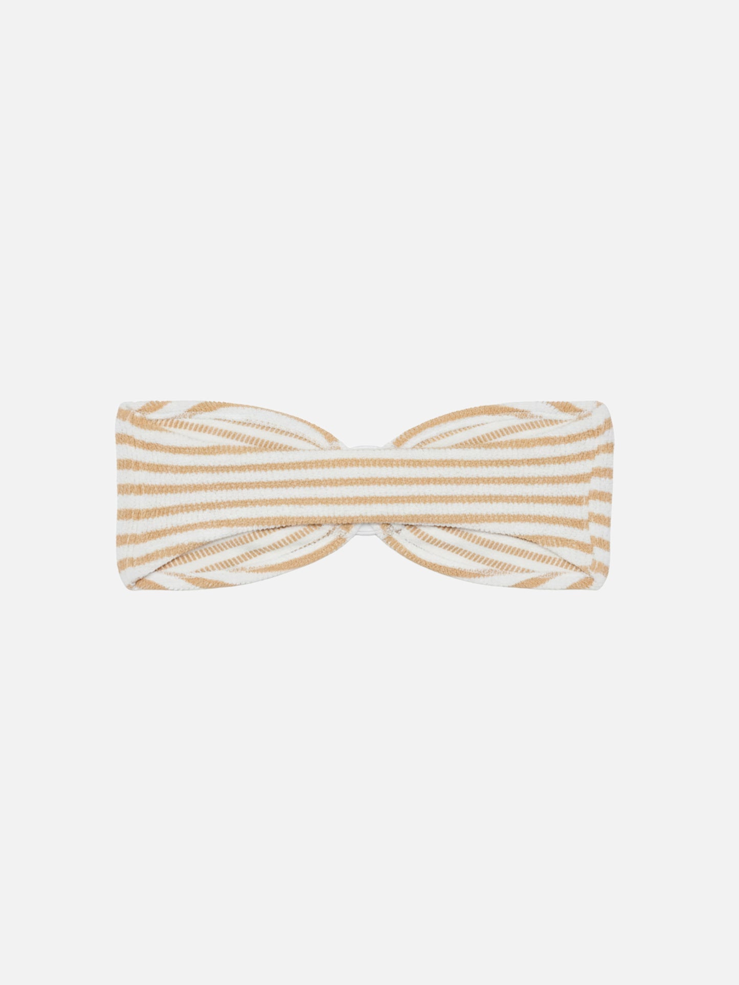 Top bandeau Yulia de tejido crinkle con estampado de rayas 