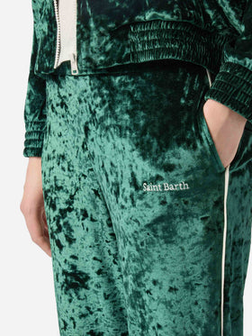 Yvonne green chenille pants