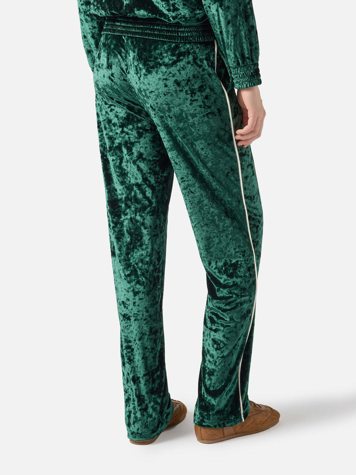 Yvonne grüne Chenille-Hose 