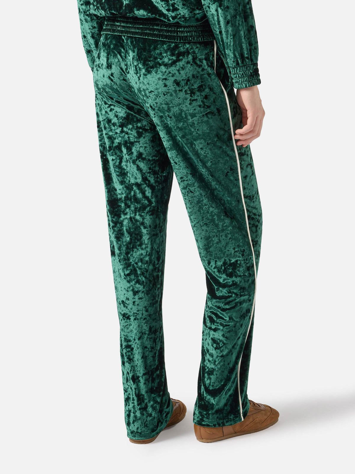 Pantalones Yvonne de chenilla verde 