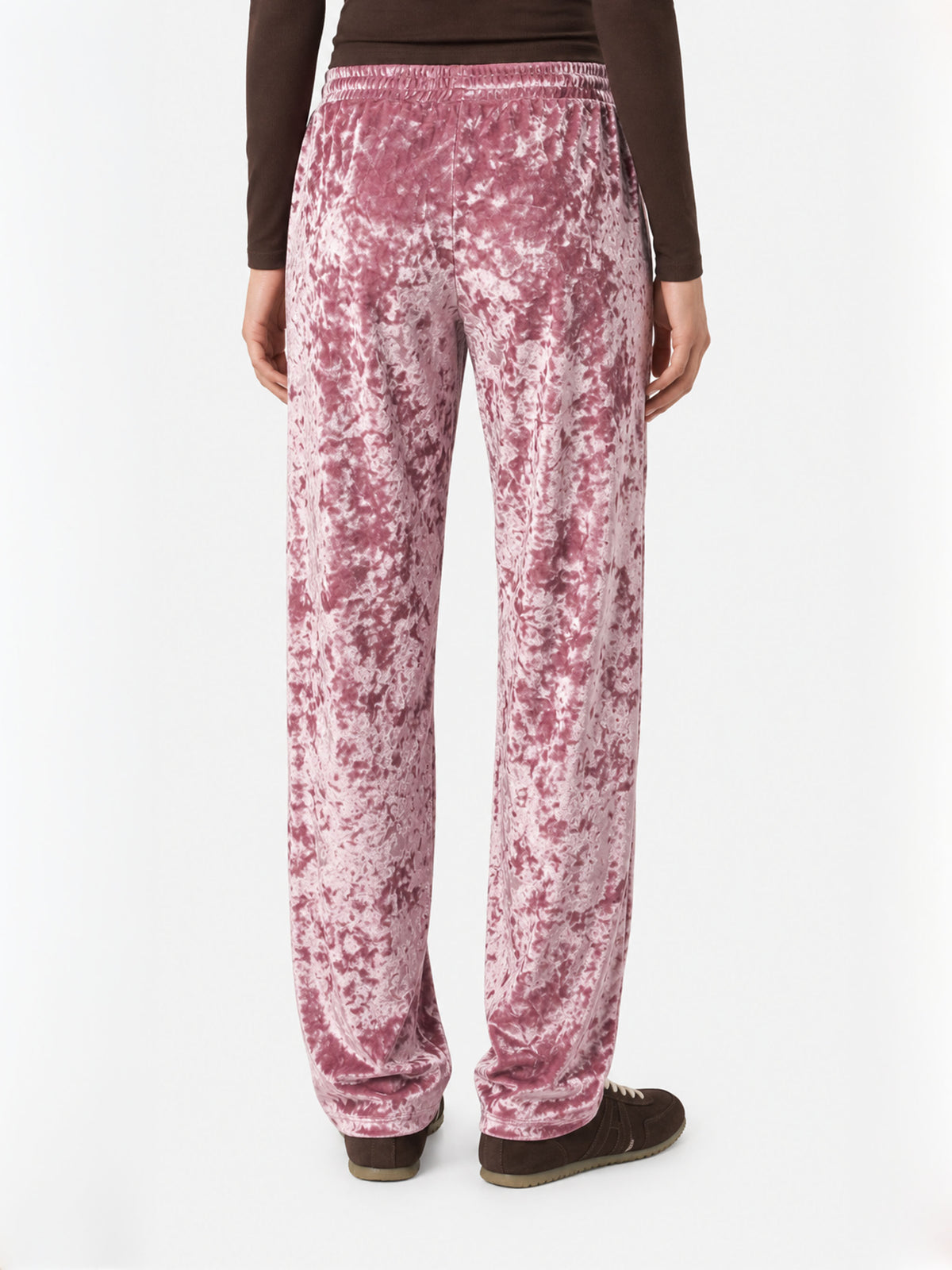 Pantalones jogger Yvonne de chenilla rosa 