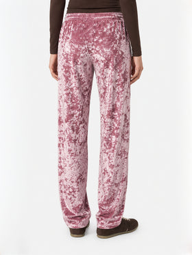 Pantalones jogger Yvonne de chenilla rosa 