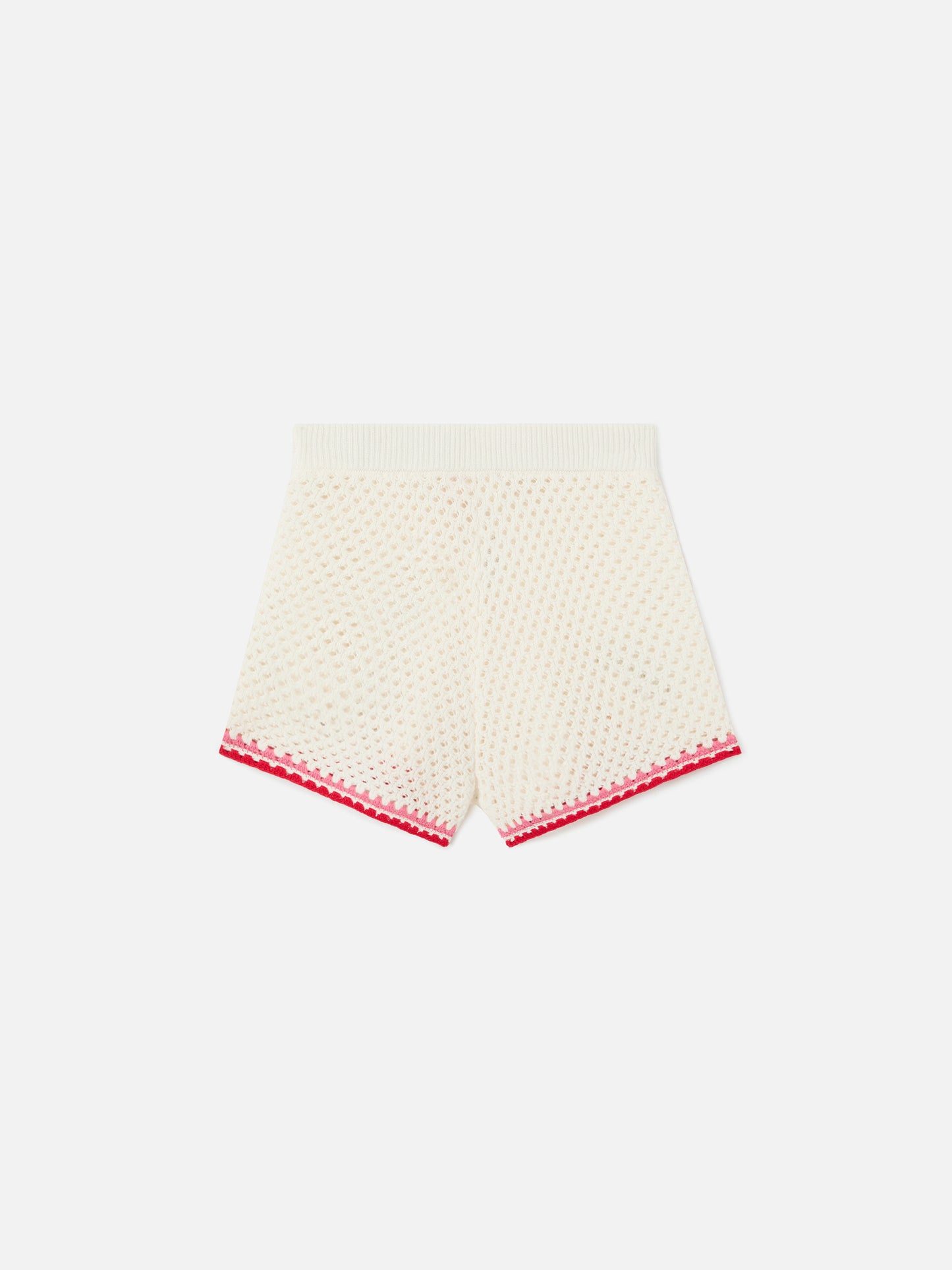 Yvette Jr cotton blend shorts in white with embroidered patches