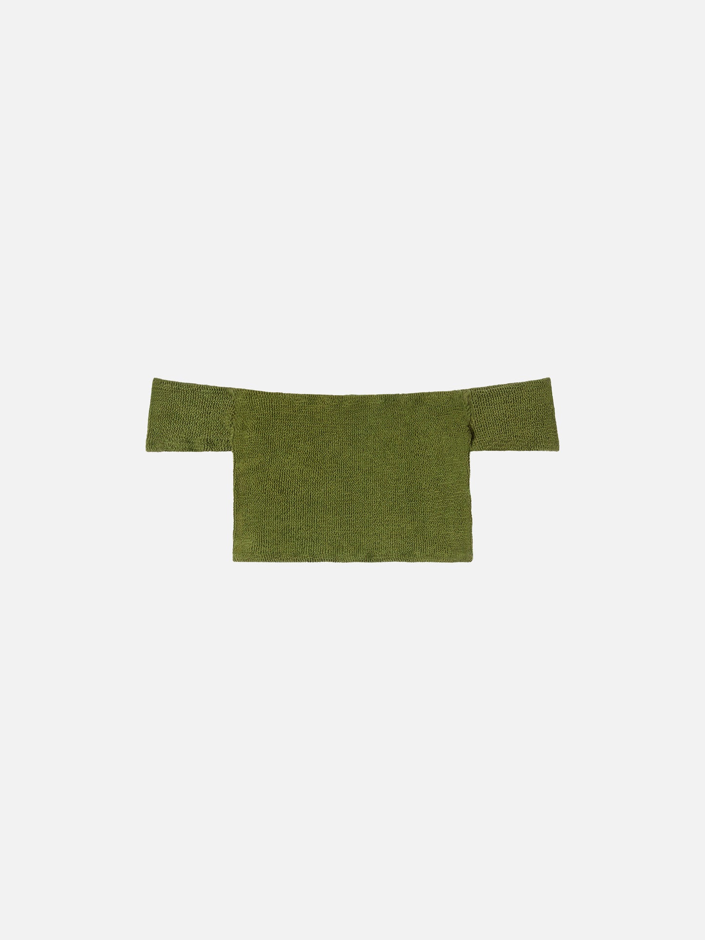 Top crinkle a fascia Zena con spalline larghe