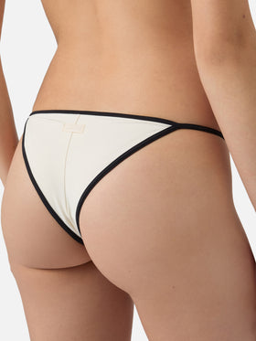 Paloma Zephire String cream bikini with contrast trims