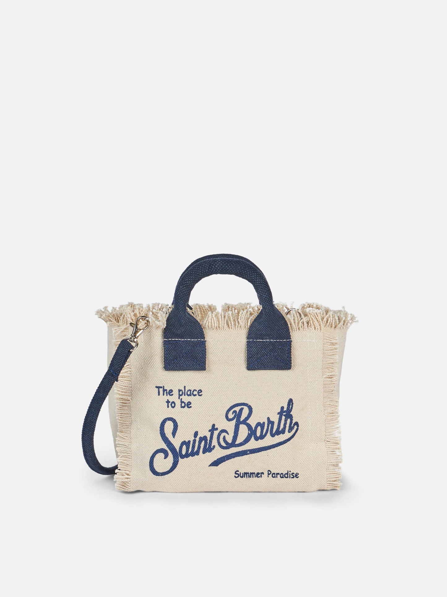 Mini Vanity Bag aus off-white Baumwoll-Canvas 
