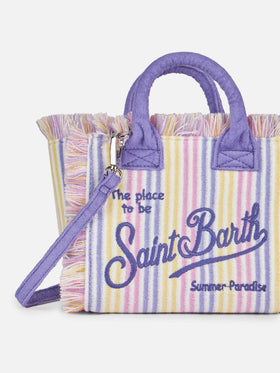 Striped terry embossed Mini Vanity bag - MC2 Saint Barth