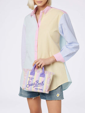 Striped terry embossed Mini Vanity bag - MC2 Saint Barth