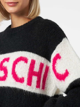 Black fuchsia Après Chic jacquard Danya Soft sweater