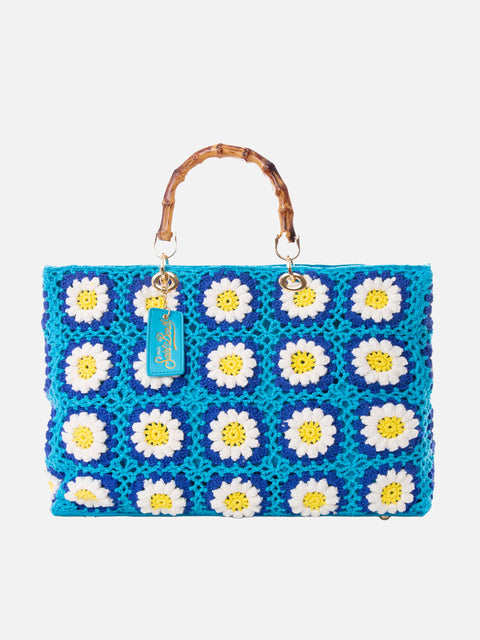 Handmade tiles crochet bag Victoria - MC2 Saint Barth