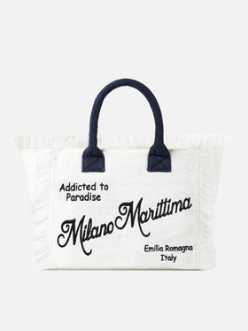 Vanity terry shoulder bag with Milano Marittima embroidery - MC2 Saint Barth