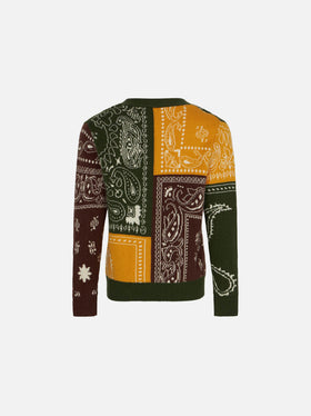 Boy cardigan with bandanna print - MC2 Saint Barth