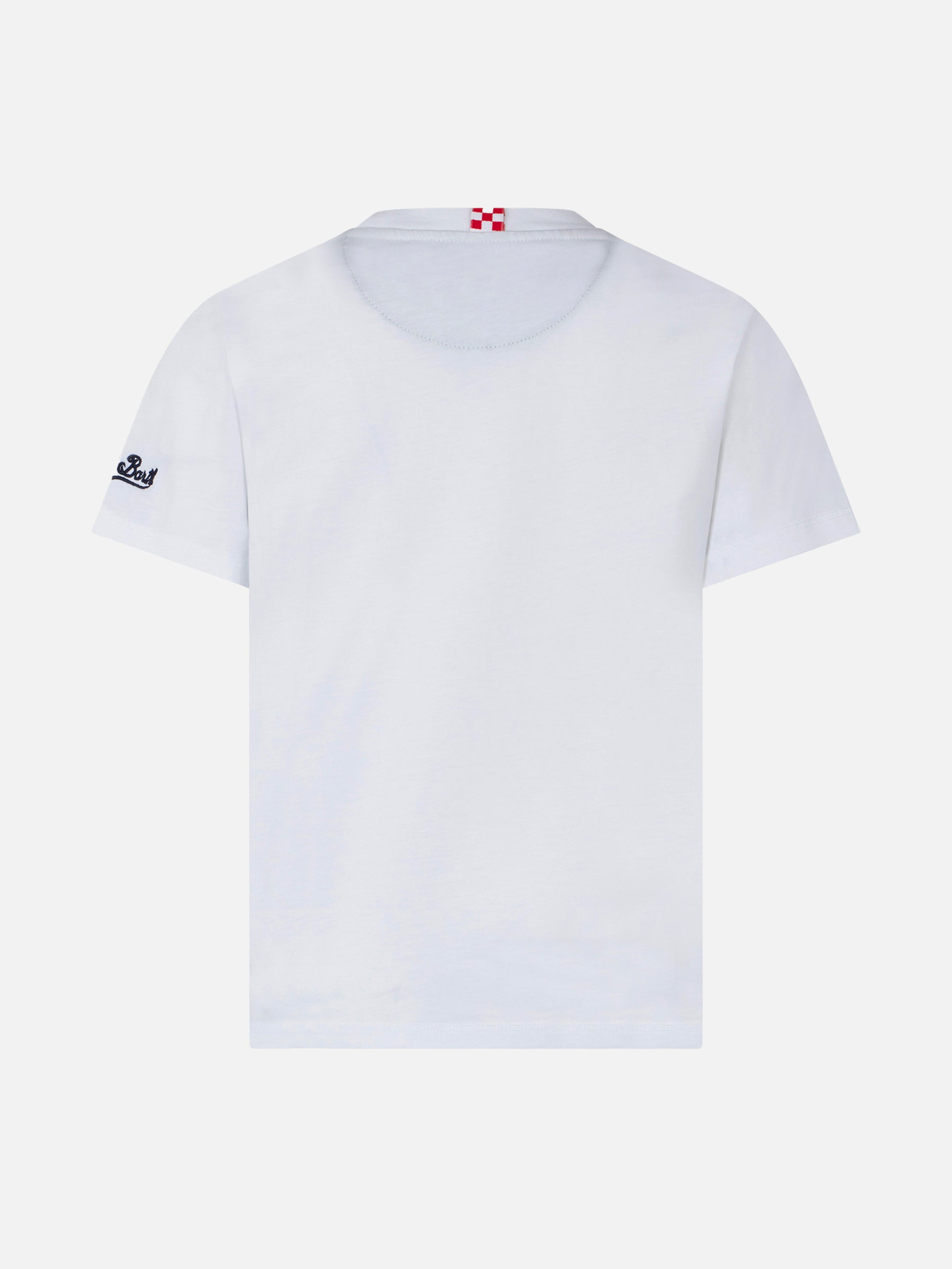 Boy cotton t-shirt with printed pocket - MC2 Saint Barth