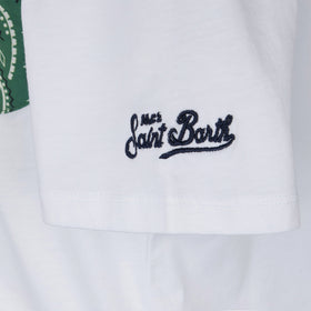 Boy cotton t-shirt with printed pocket - MC2 Saint Barth