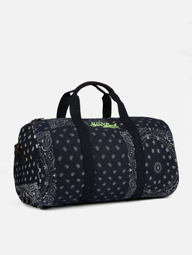 Travel duffel bag with black bandanna print - MC2 Saint Barth