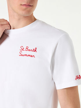 Man cotton t-shirt with Simpson family print | THE SIMPSON SPECIAL EDITION - MC2 Saint Barth