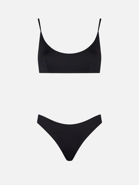 Schwarzer Bralette-Bikini für Damen
