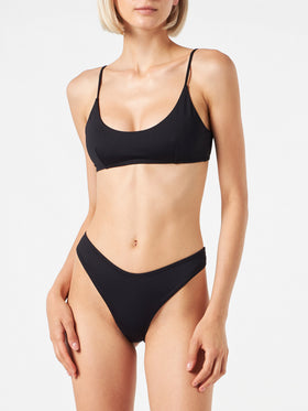 Schwarzer Bralette-Bikini für Damen
