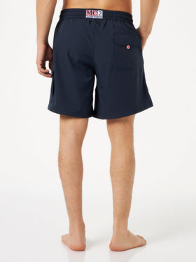 Man blue navy comfort and stretch swim shorts - MC2 Saint Barth