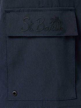 Man blue navy comfort and stretch swim shorts - MC2 Saint Barth